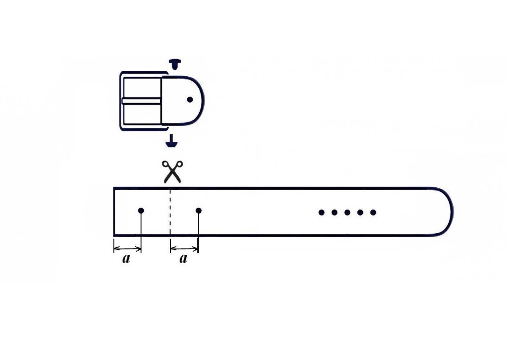 Ādas josta 40 mm, modelis 400131