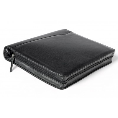 A4 formāta konferenču mape ar rāvējslēdzēju no īstas ādas. 24 EL-4-1F